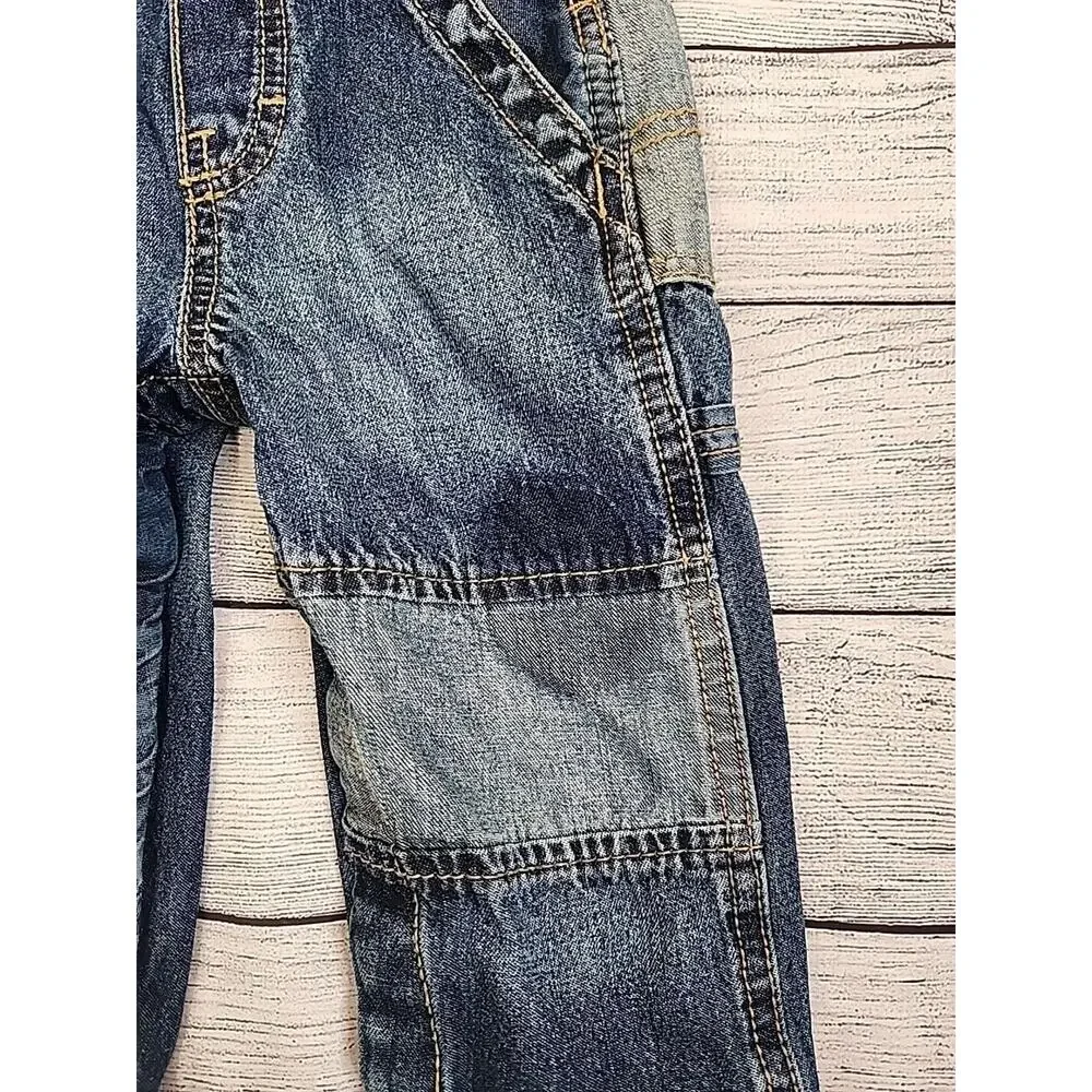OshKosh B'Gosh Vestbak Bib Blue Jean Overalls Boys Size 12 Months Denim